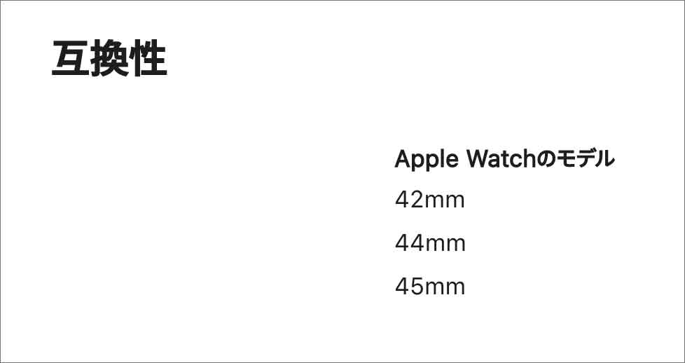 Apple Watchのバンドの互換性