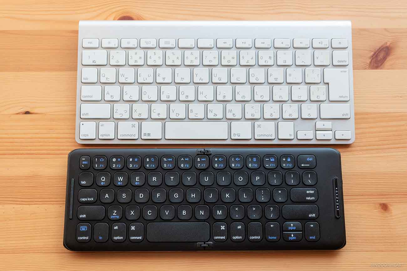 Magic Keyboardと「IC-BK26」のサイズ比較