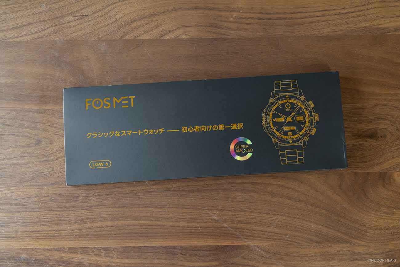 FOSMETのスマートウォッチ「LGW6」の箱