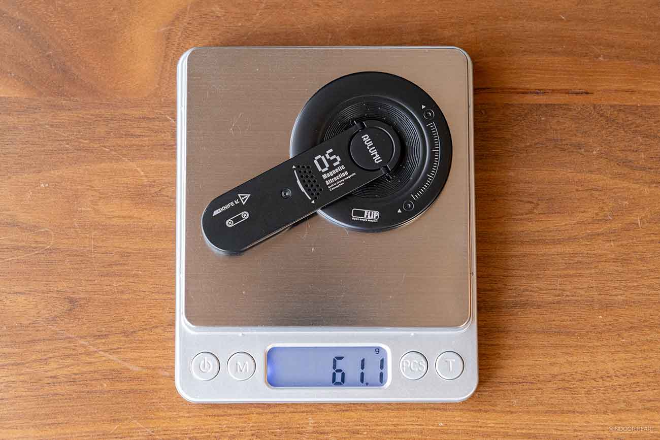 AULUMUのMagSafeスタンド「G05」の重さ