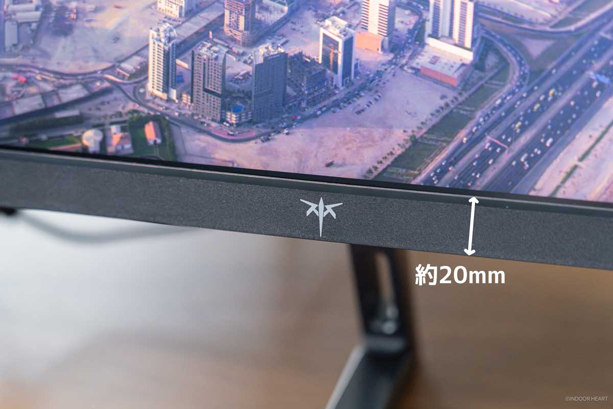 KTCの27インチ5Kモニター「H27P3」の下部ベゼル幅