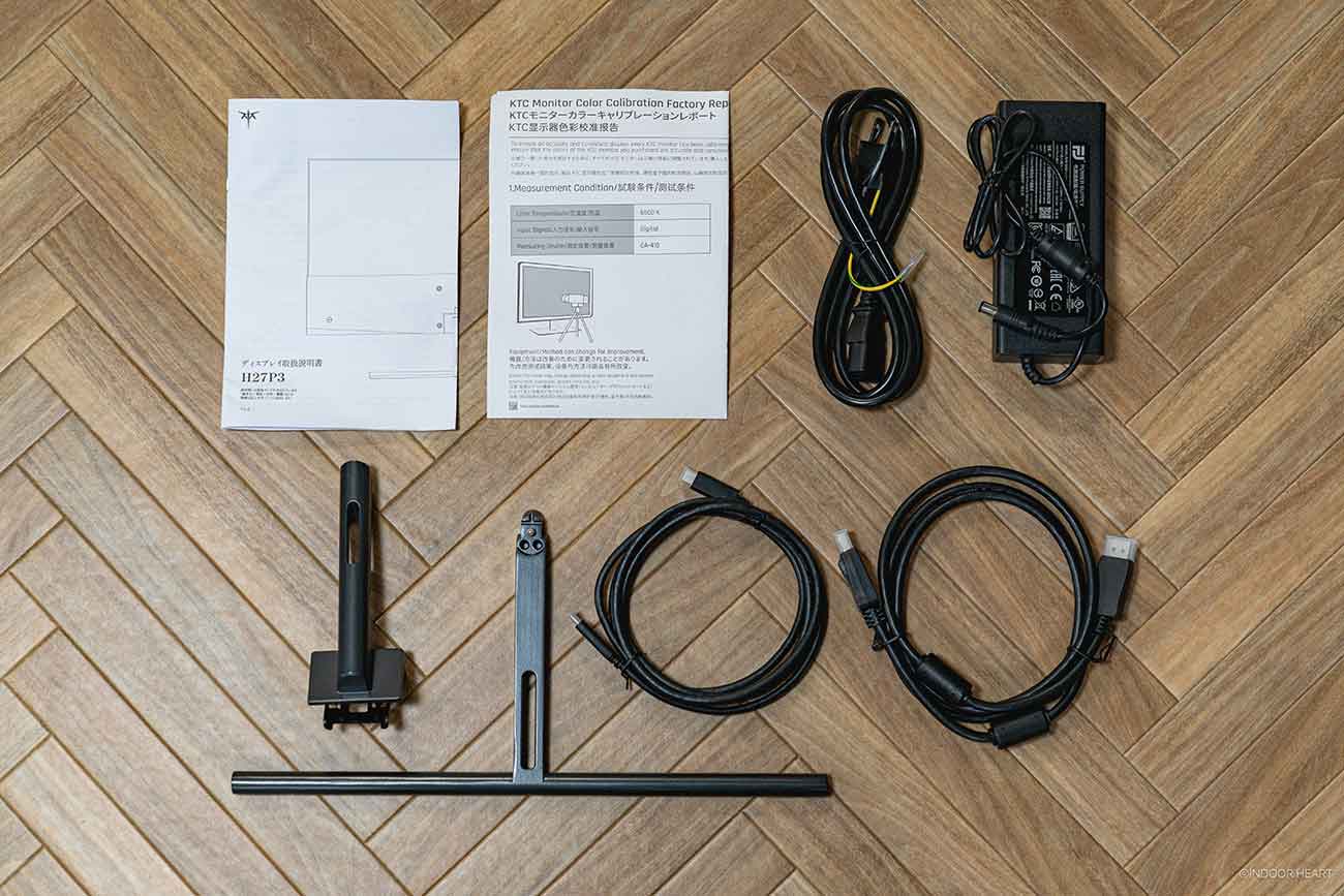KTCの27インチ5Kモニター「H27P3」の付属品一覧